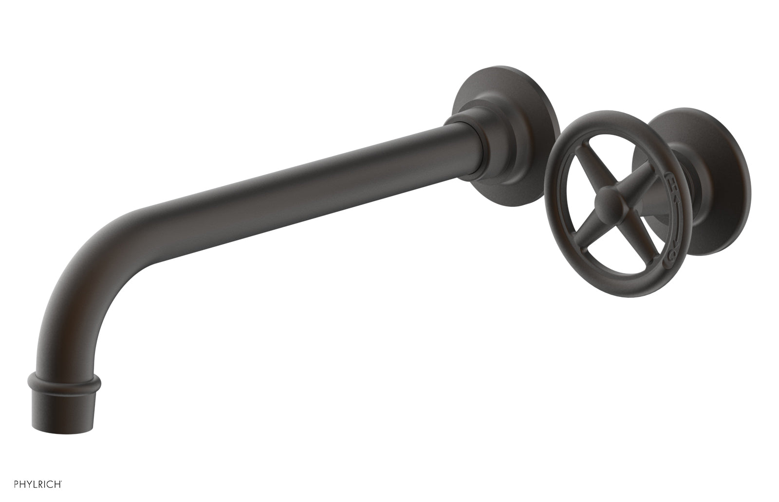 WORKS 10" Single Handle Wall Lavatory Set - Cross Handle 220-15-10