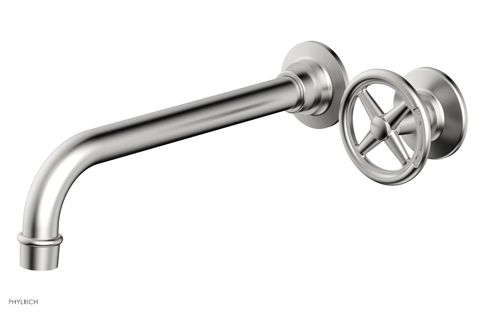 WORKS 10" Single Handle Wall Lavatory Set - Cross Handle 220-15-10