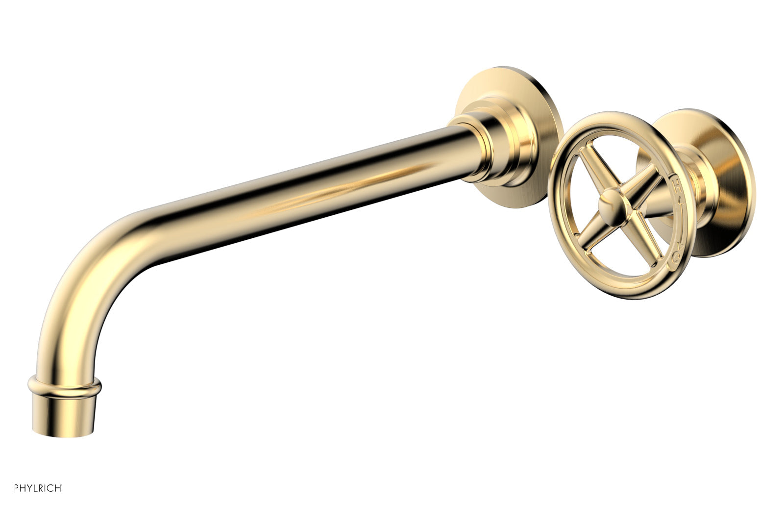 WORKS 10" Single Handle Wall Lavatory Set - Cross Handle 220-15-10 — thumbnail 2