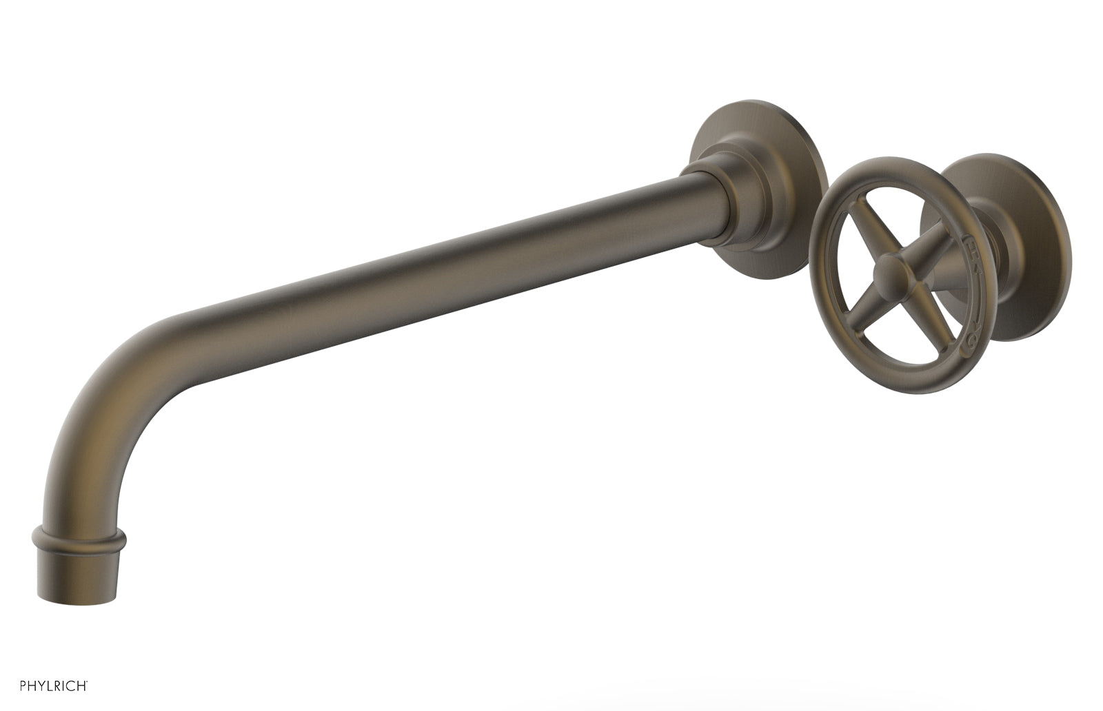 WORKS 12" Single Handle Wall Lavatory Set - Cross Handle 220-15-12 — image 1