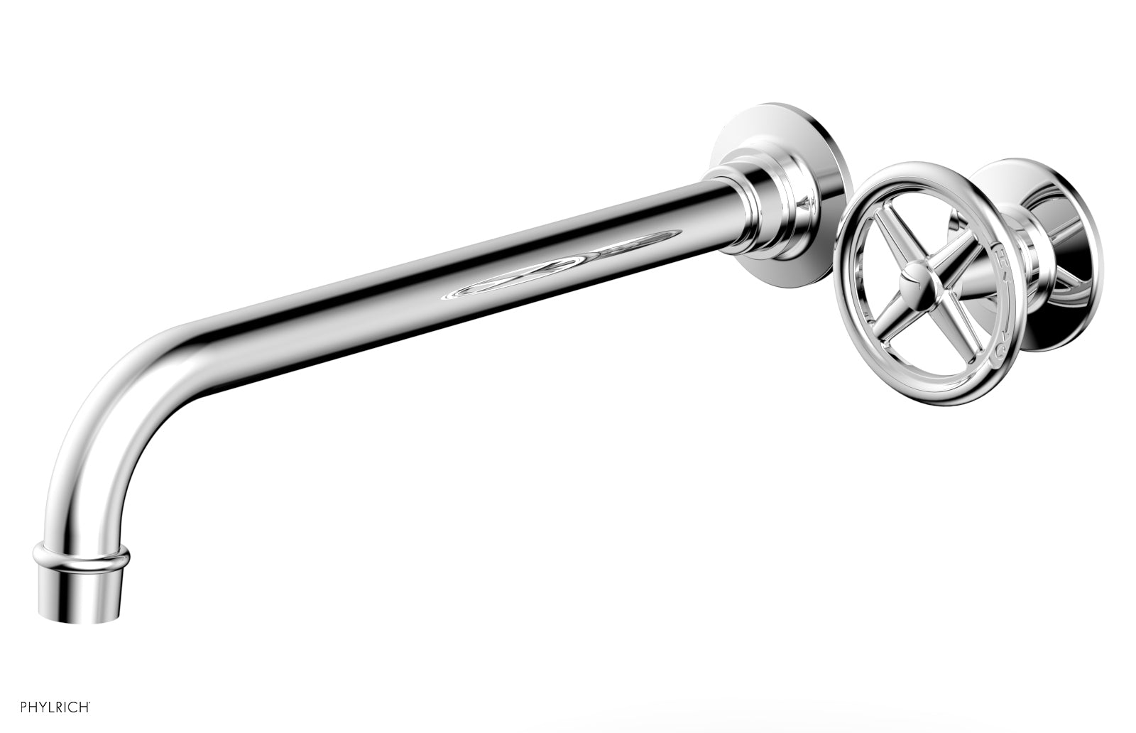 WORKS 12" Single Handle Wall Lavatory Set - Cross Handle 220-15-12