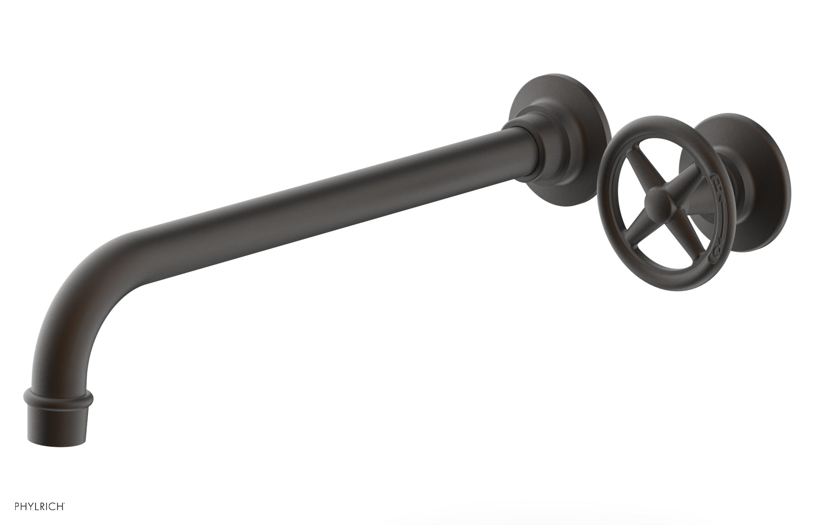 WORKS 12" Single Handle Wall Lavatory Set - Cross Handle 220-15-12 — image 1