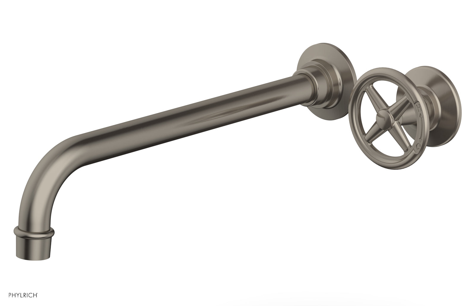 WORKS 12" Single Handle Wall Lavatory Set - Cross Handle 220-15-12