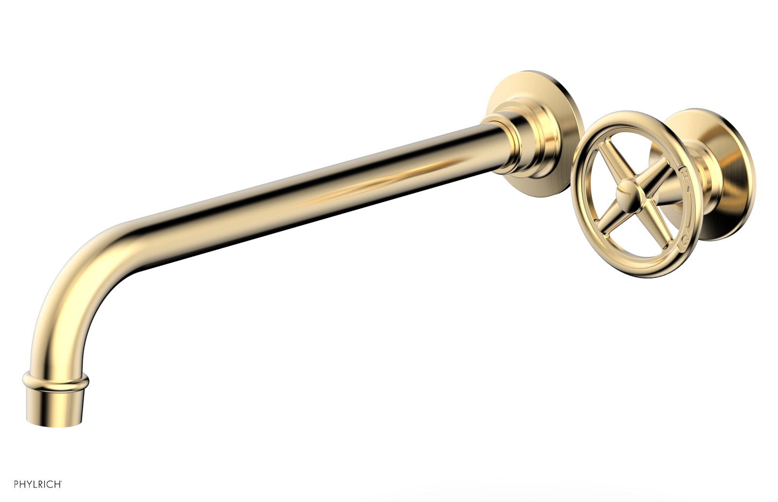 WORKS 12" Single Handle Wall Lavatory Set - Cross Handle 220-15-12 — image 1