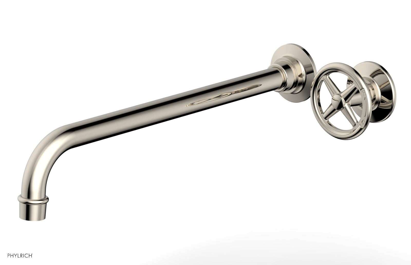 WORKS 14" Single Handle Wall Lavatory Set - Cross Handle 220-15-14