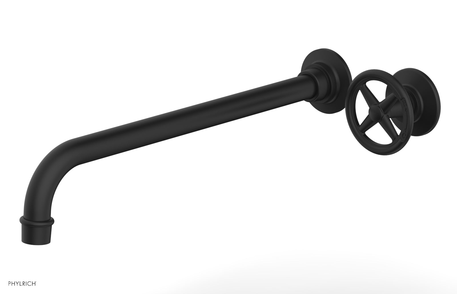 WORKS 14" Single Handle Wall Lavatory Set - Cross Handle 220-15-14 — image 1