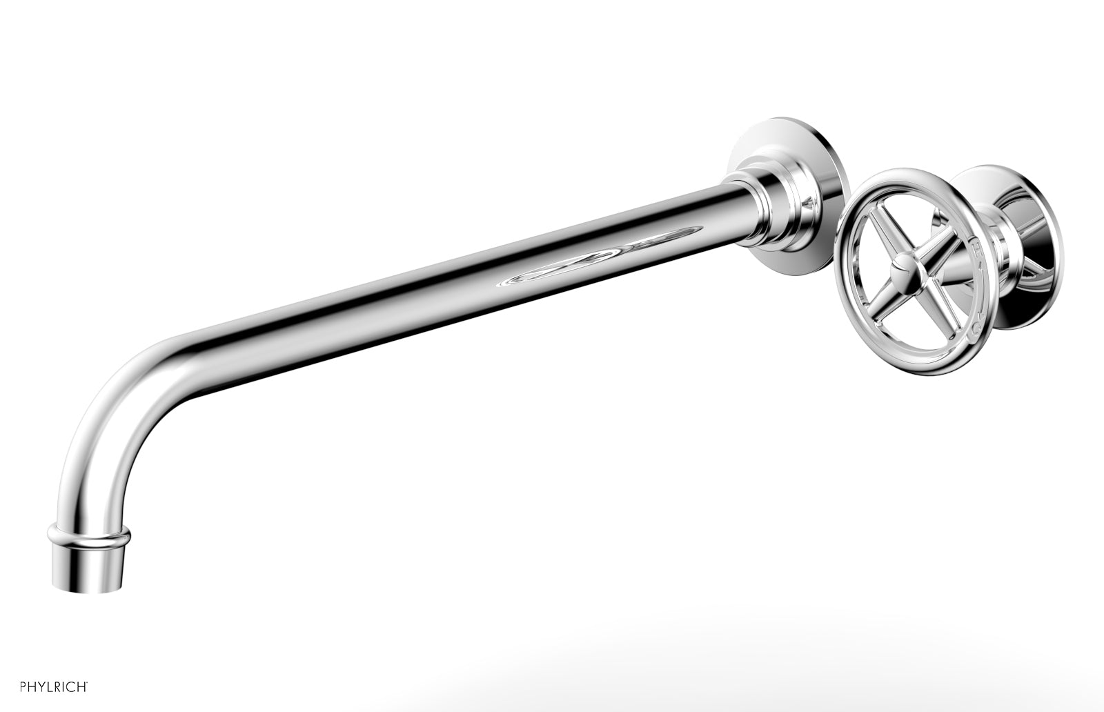 WORKS 14" Single Handle Wall Lavatory Set - Cross Handle 220-15-14 — image 1