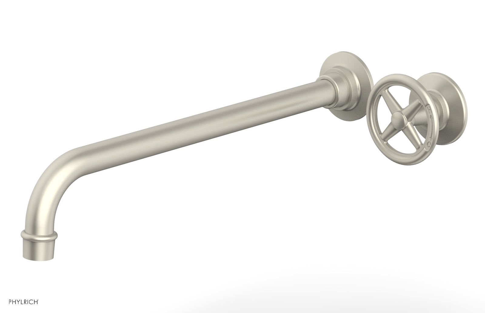 WORKS 14" Single Handle Wall Lavatory Set - Cross Handle 220-15-14