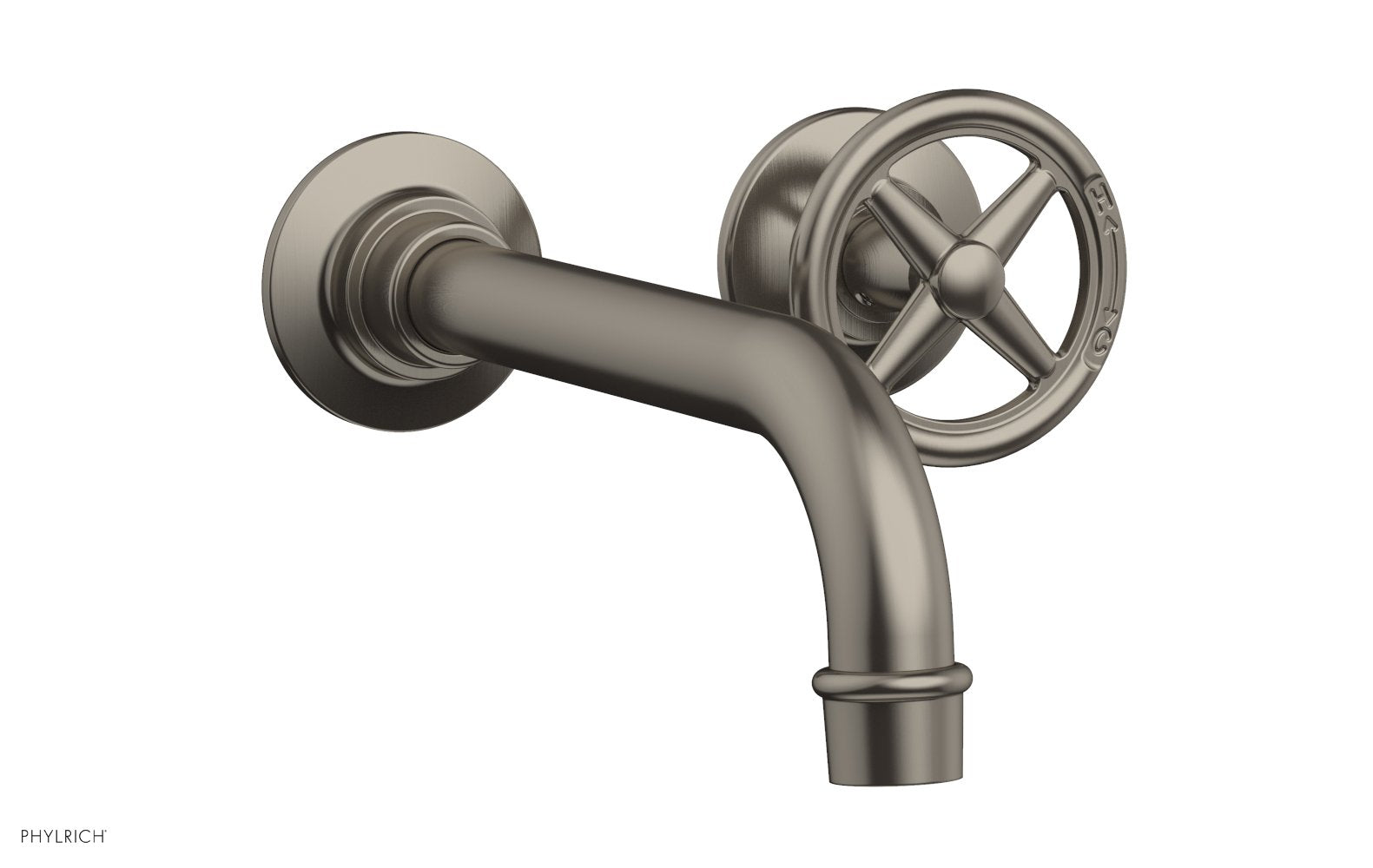 WORKS Single Handle Wall Lavatory Set - Cross Handles 220-15 — image 1