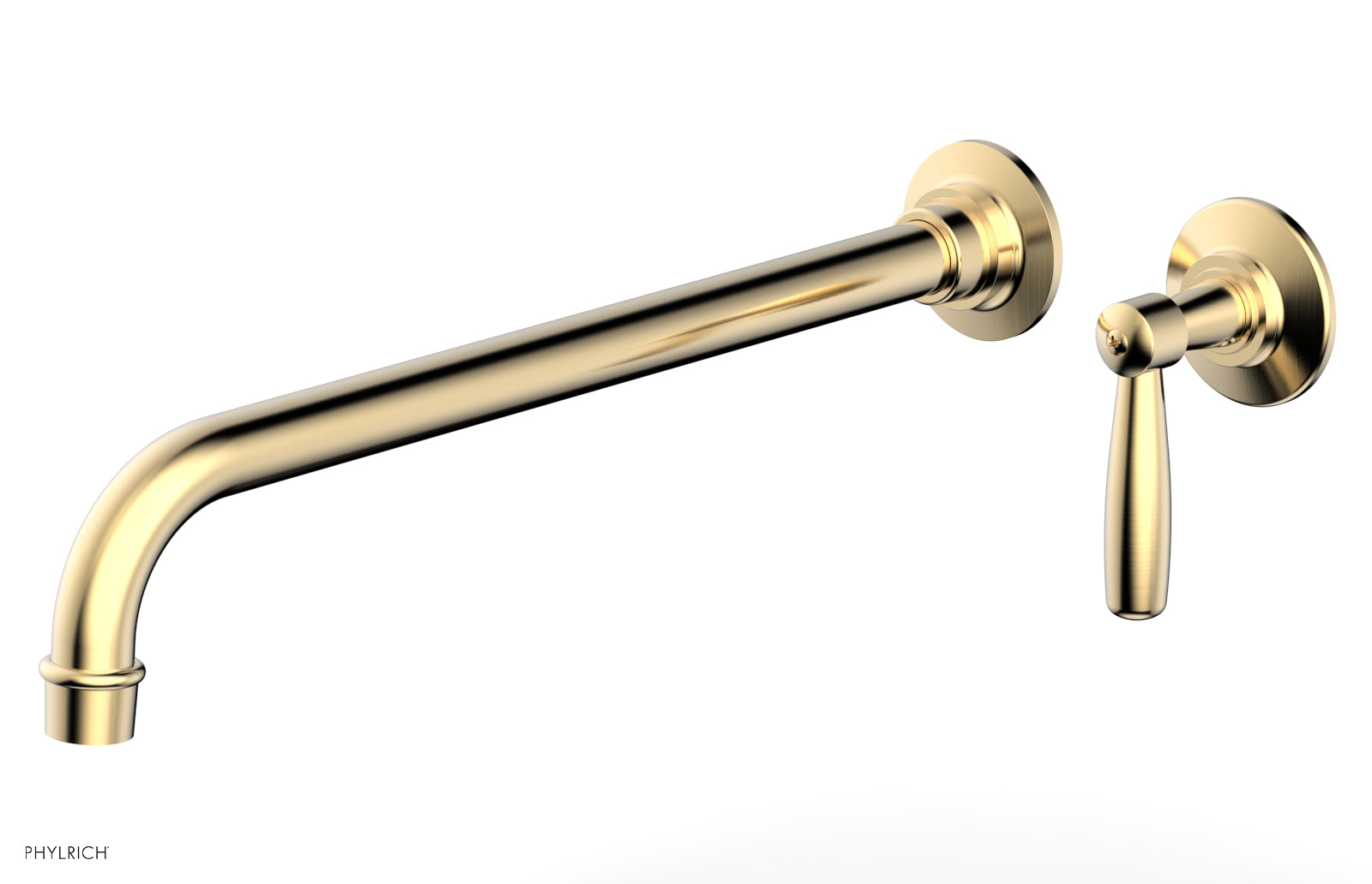 WORKS 14" Single Handle Wall Lavatory Set - Lever Handle 220-16-14 — thumbnail 2