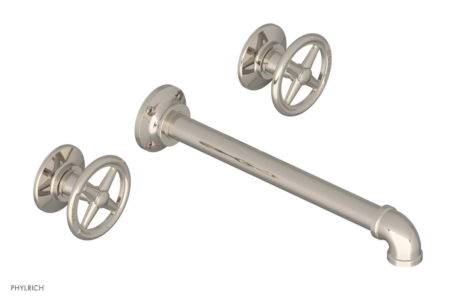 WORKS 2 Wall Lavatory Set 10" Spout - Cross Handles 221-11-10 — thumbnail 3