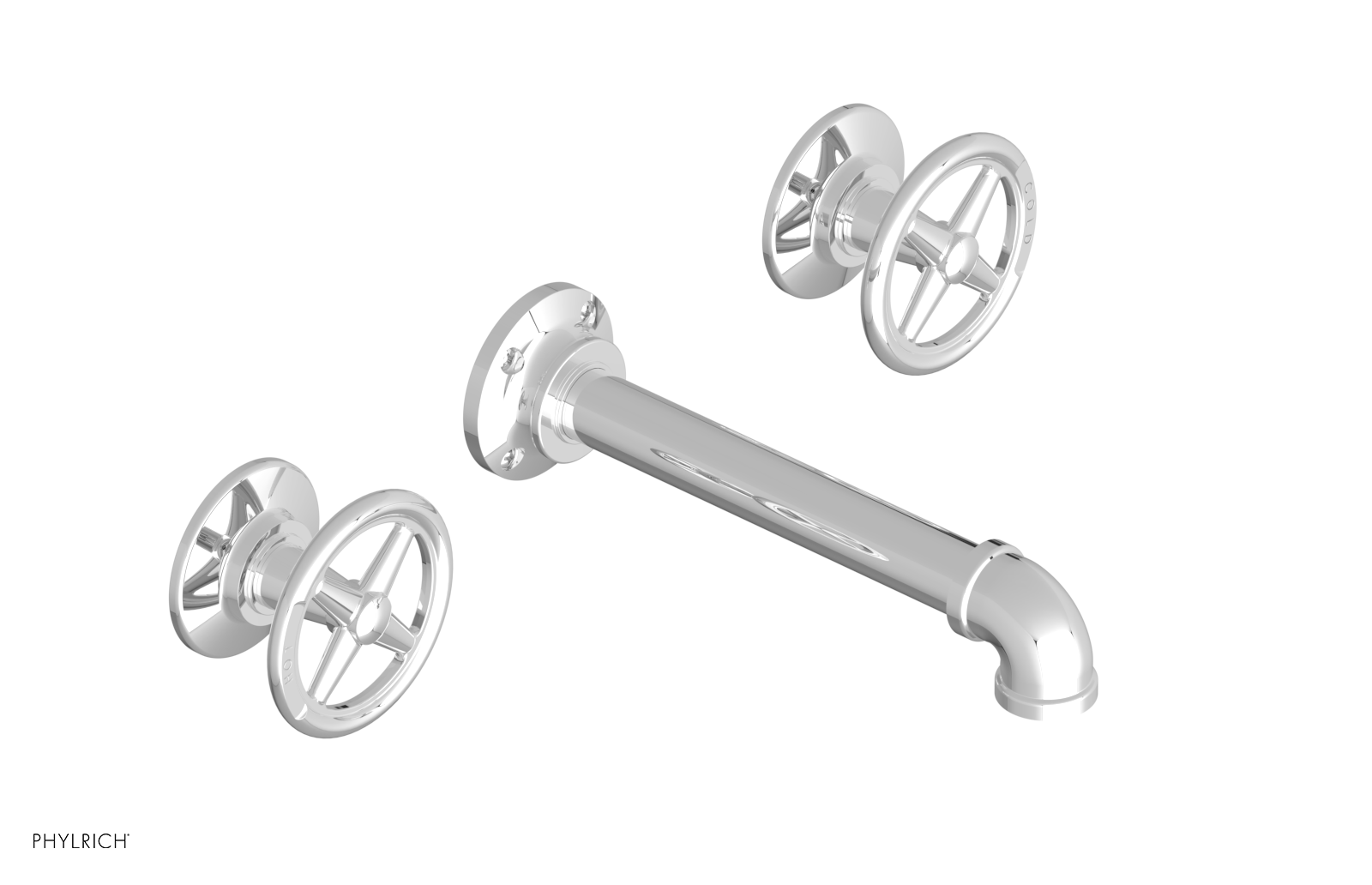 WORKS 2 Wall Lavatory Set - Cross Handles 221-11 — image 1