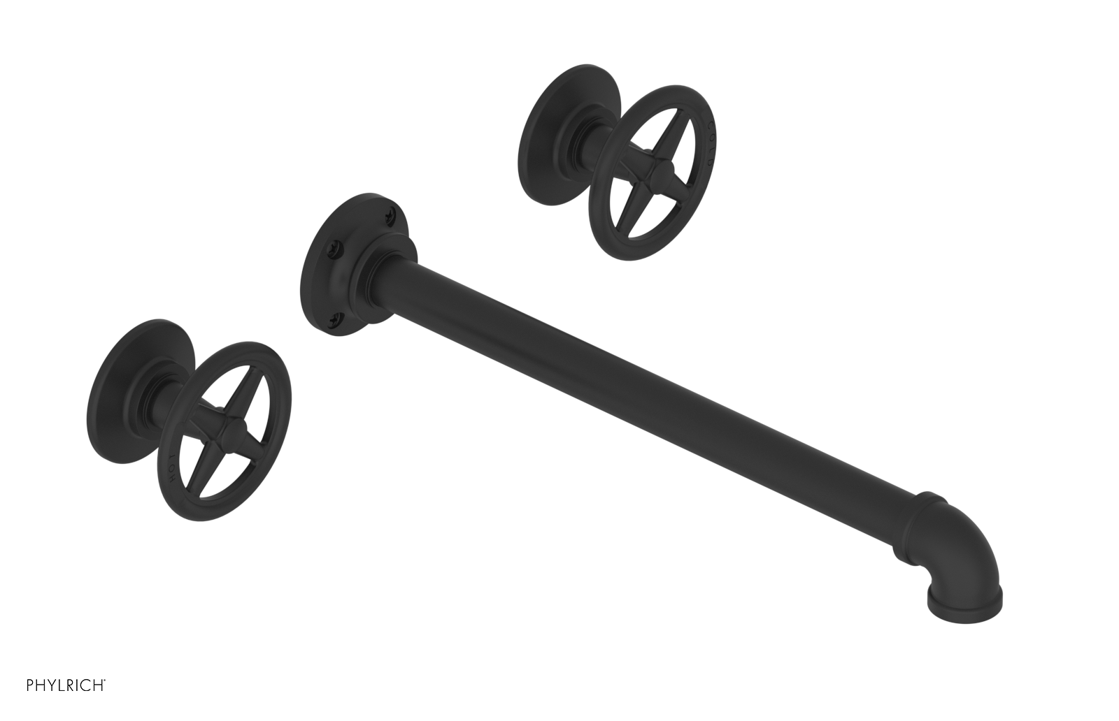 WORKS 2 Wall Lavatory Set 12" Spout - Cross Handles 221-11-12 — image 1