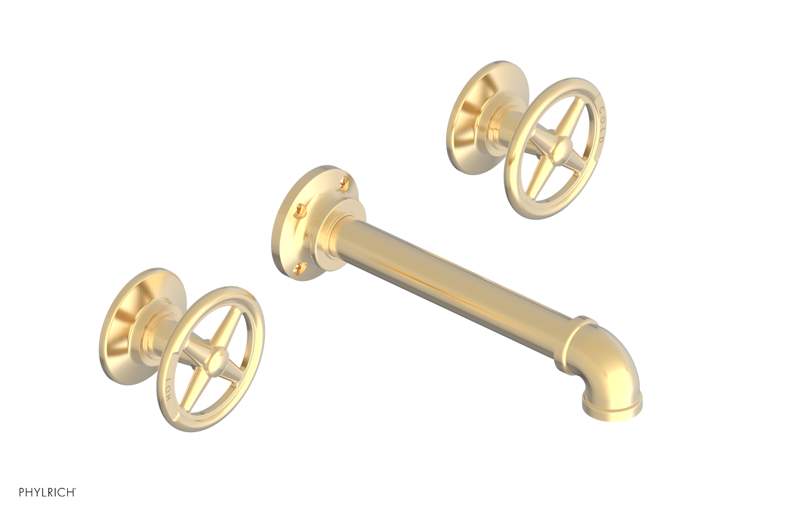 WORKS 2 Wall Lavatory Set - Cross Handles 221-11 — thumbnail 2