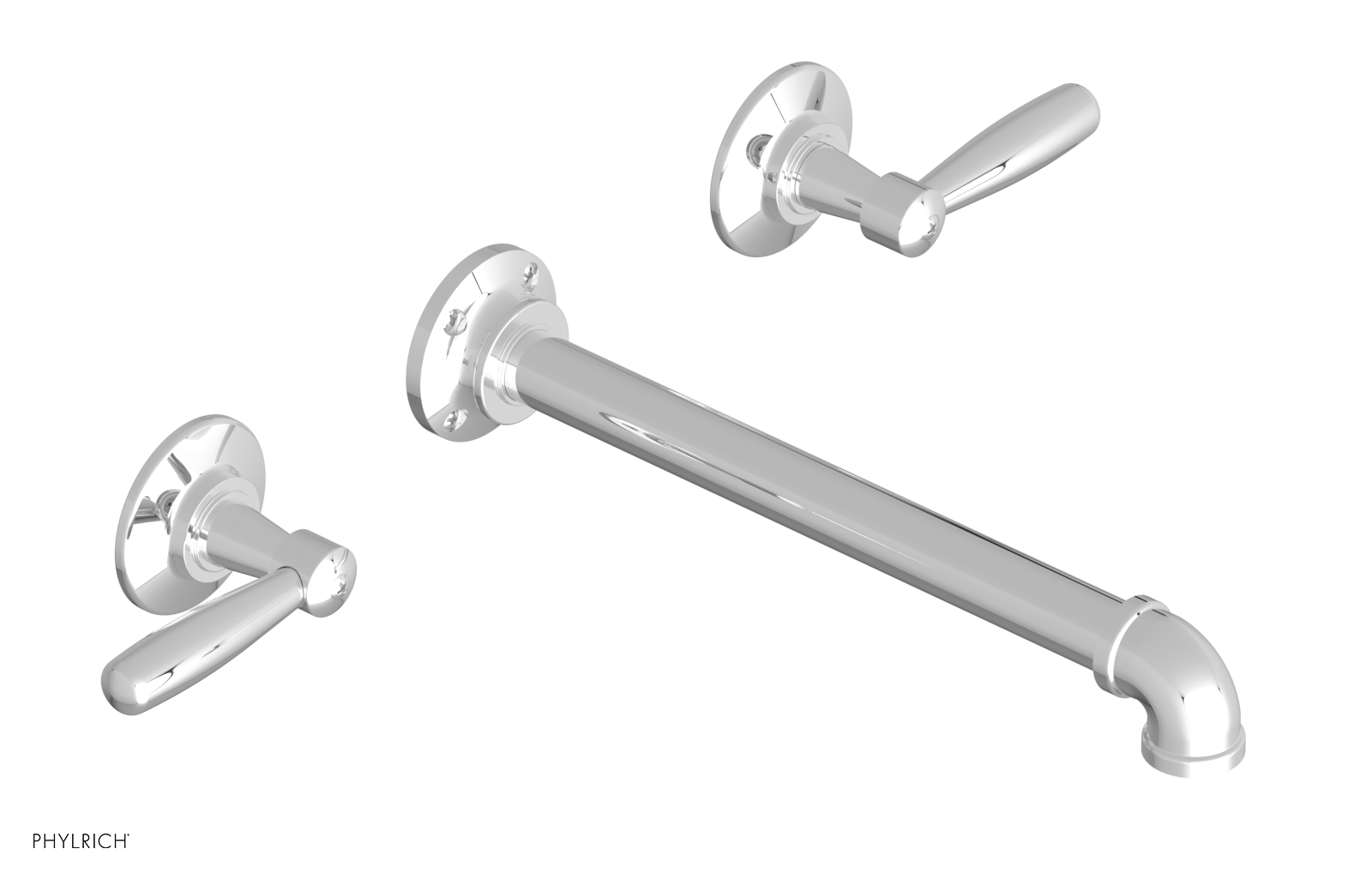 WORKS 2 Wall Lavatory Set 10" Spout - Lever Handles 221-12-10 — thumbnail 2