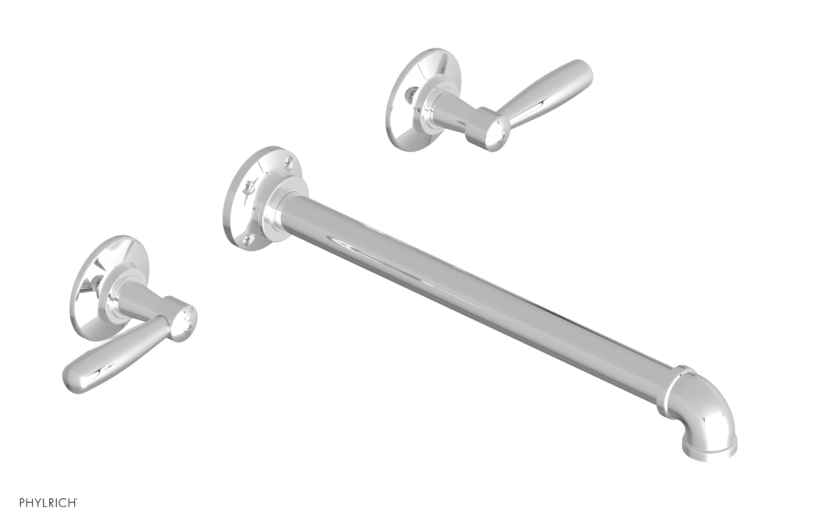 WORKS 2 Wall Lavatory Set 12" Spout - Lever Handles 221-12-12 — thumbnail 2