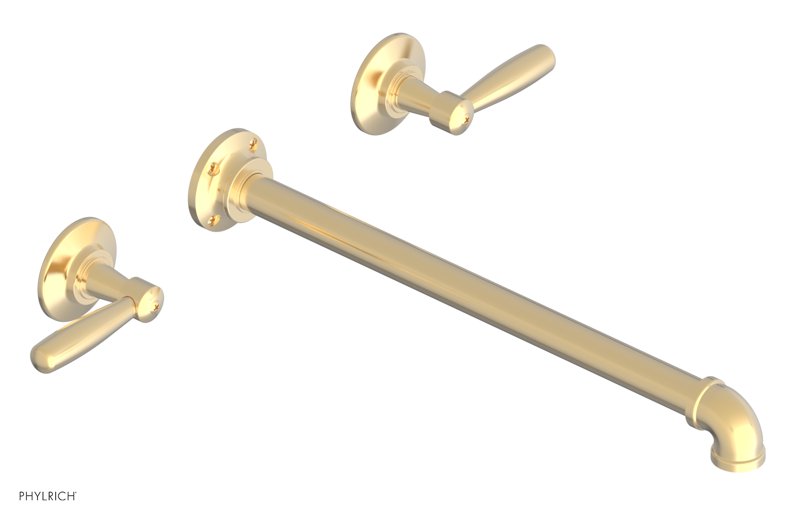 WORKS 2 Wall Lavatory Set 14" Spout - Lever Handles 221-12-14 — thumbnail 3