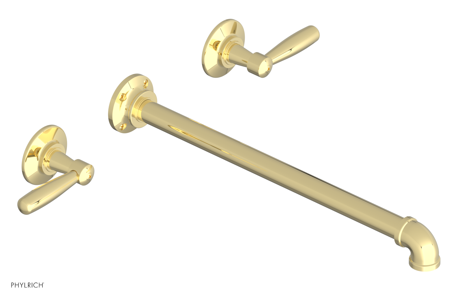 WORKS 2 Wall Lavatory Set 14" Spout - Lever Handles 221-12-14 — thumbnail 2