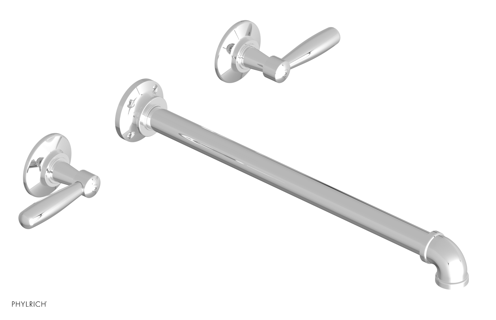 WORKS 2 Wall Lavatory Set 14" Spout - Lever Handles 221-12-14 — image 1