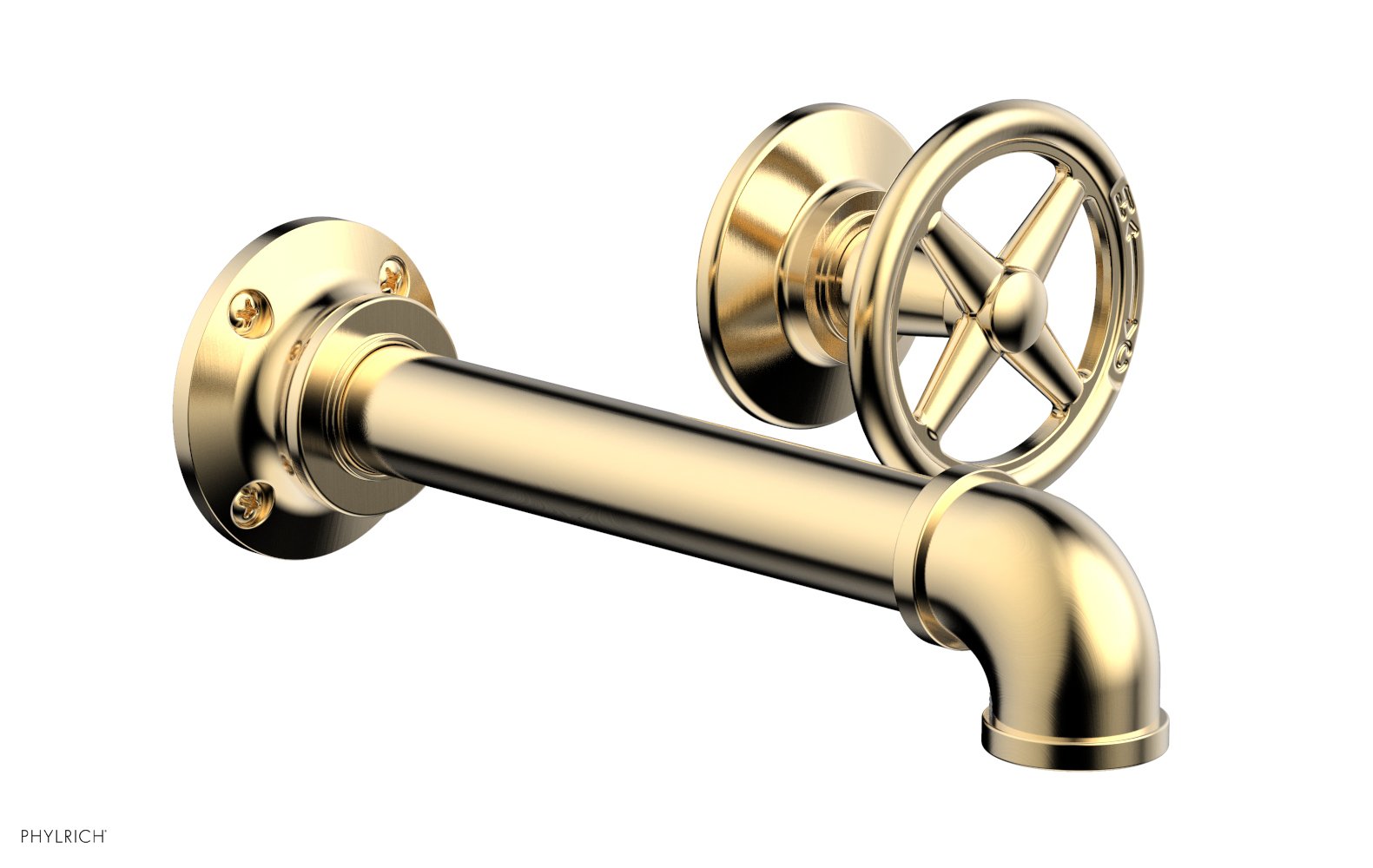 WORKS 2 Single Handle Wall Lavatory Set - Cross Handles 221-15 — thumbnail 2