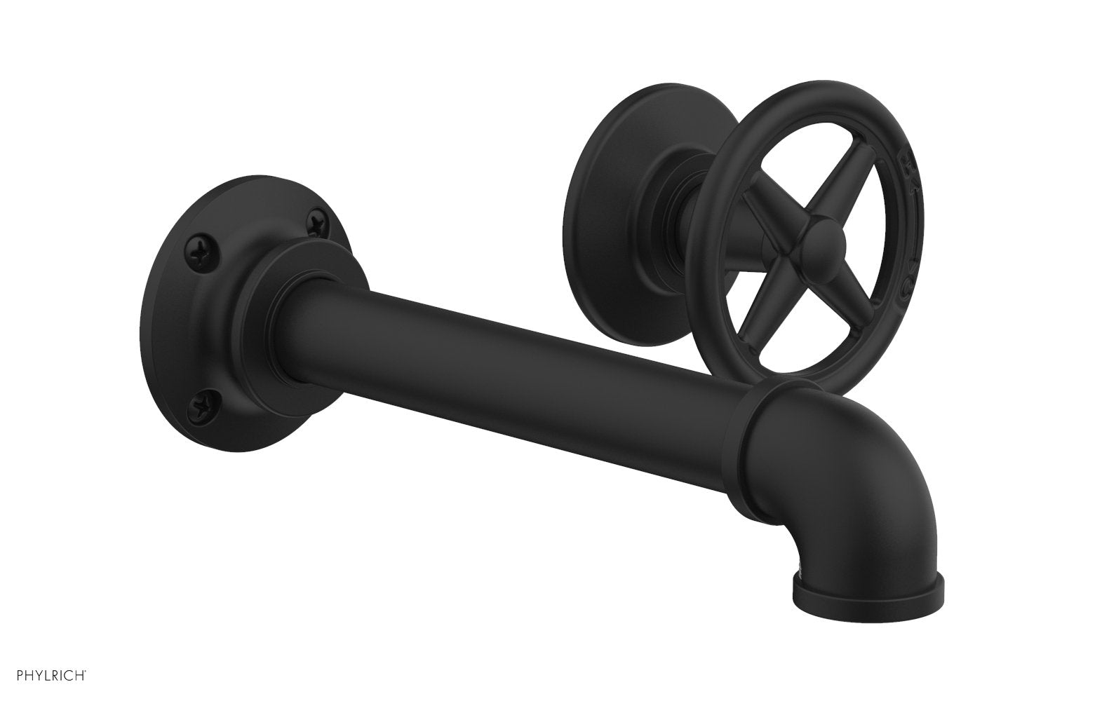 WORKS 2 Single Handle Wall Lavatory Set - Cross Handles 221-15