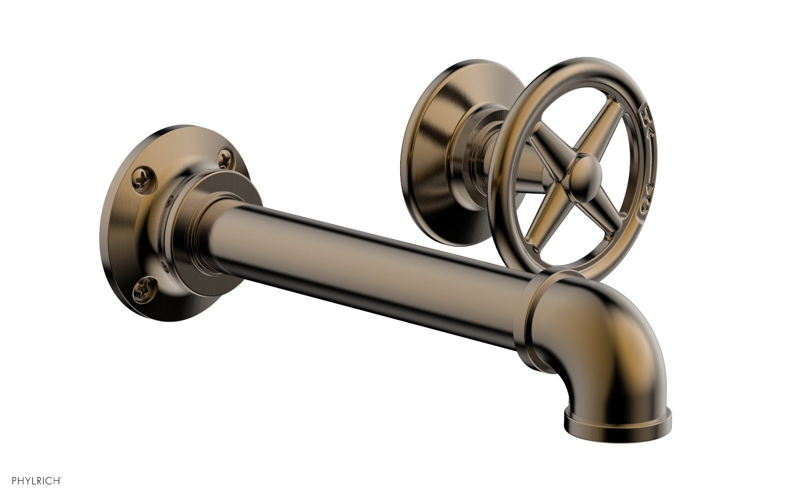 WORKS 2 Single Handle Wall Lavatory Set - Cross Handles 221-15