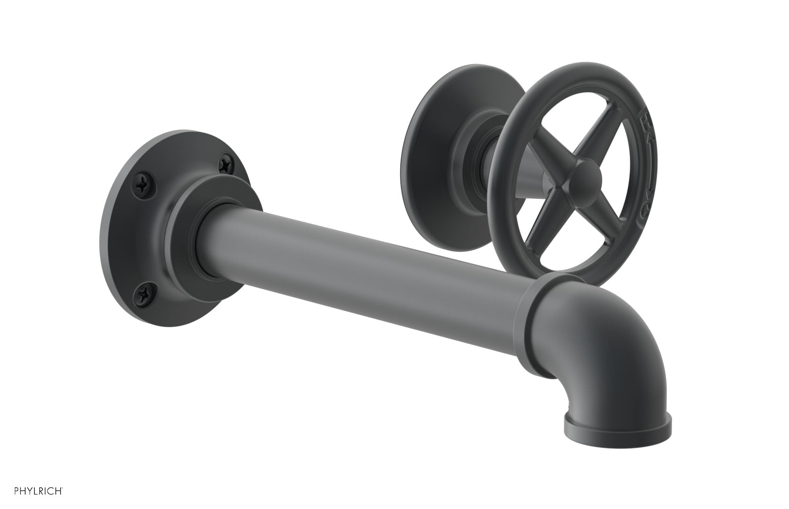 WORKS 2 Single Handle Wall Lavatory Set - Cross Handles 221-15