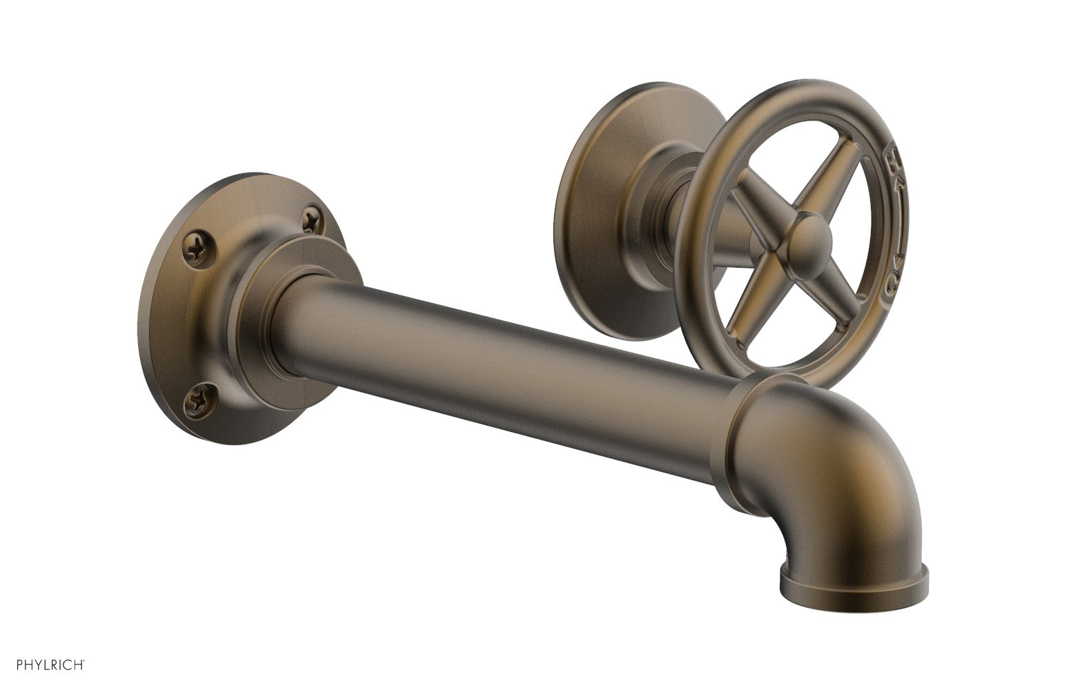 WORKS 2 Single Handle Wall Lavatory Set - Cross Handles 221-15