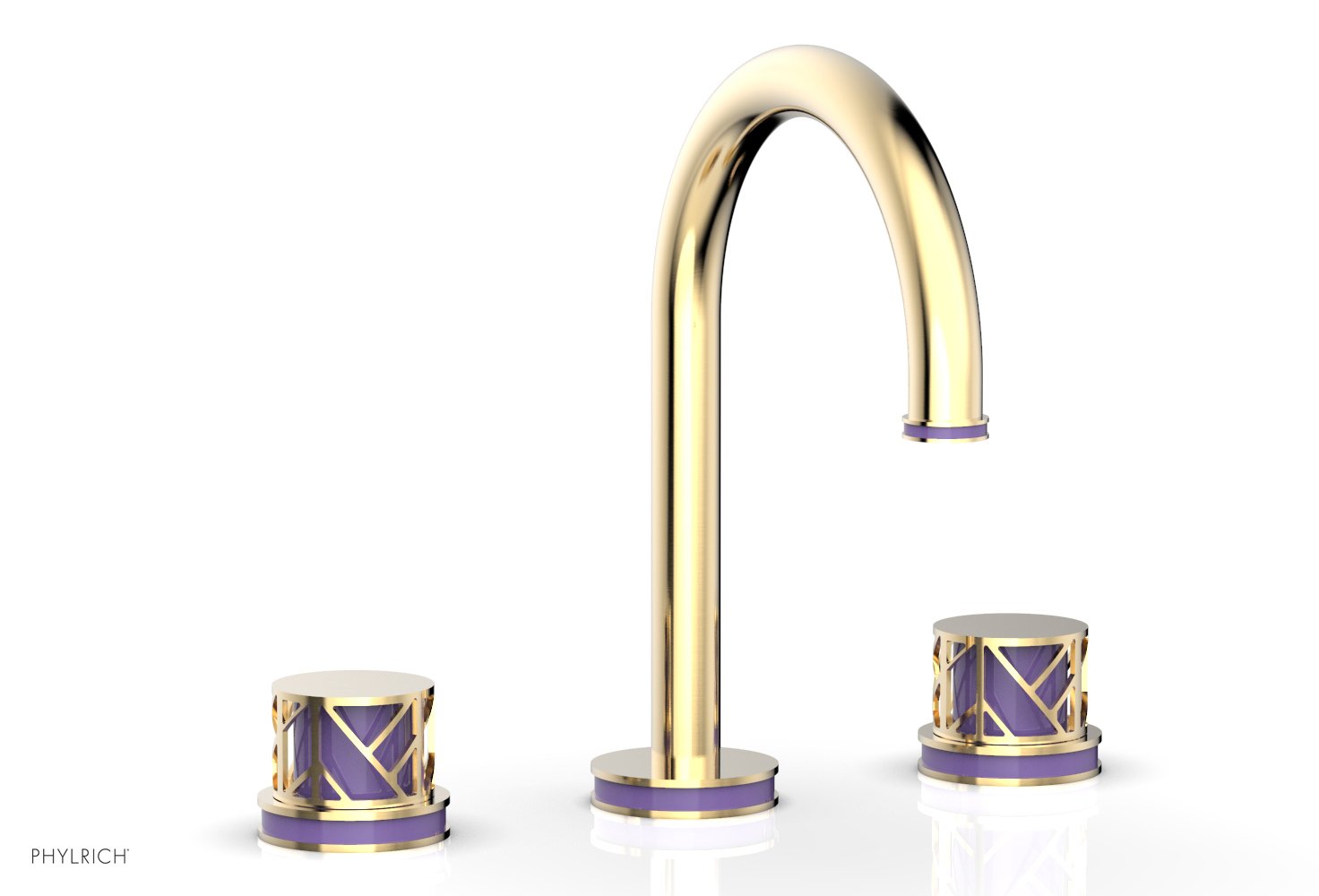 JOLIE Widespread Faucet - Round Handles with "Purple" Accents 222-01 — image 1