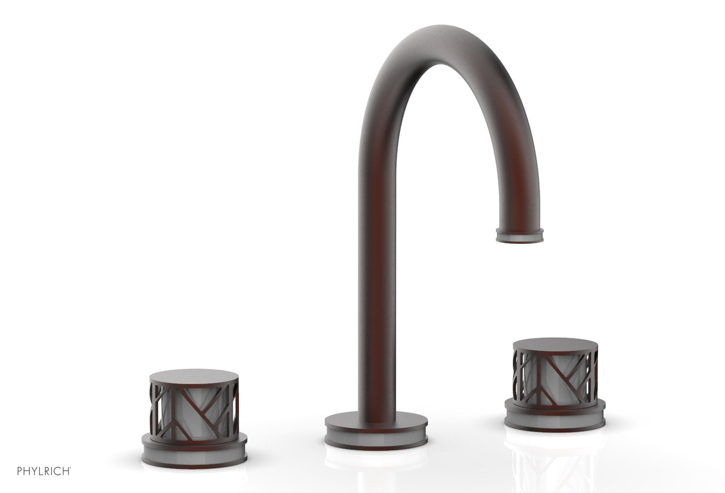 JOLIE Widespread Faucet - Round Handles with "Grey" Accents 222-01 — image 1