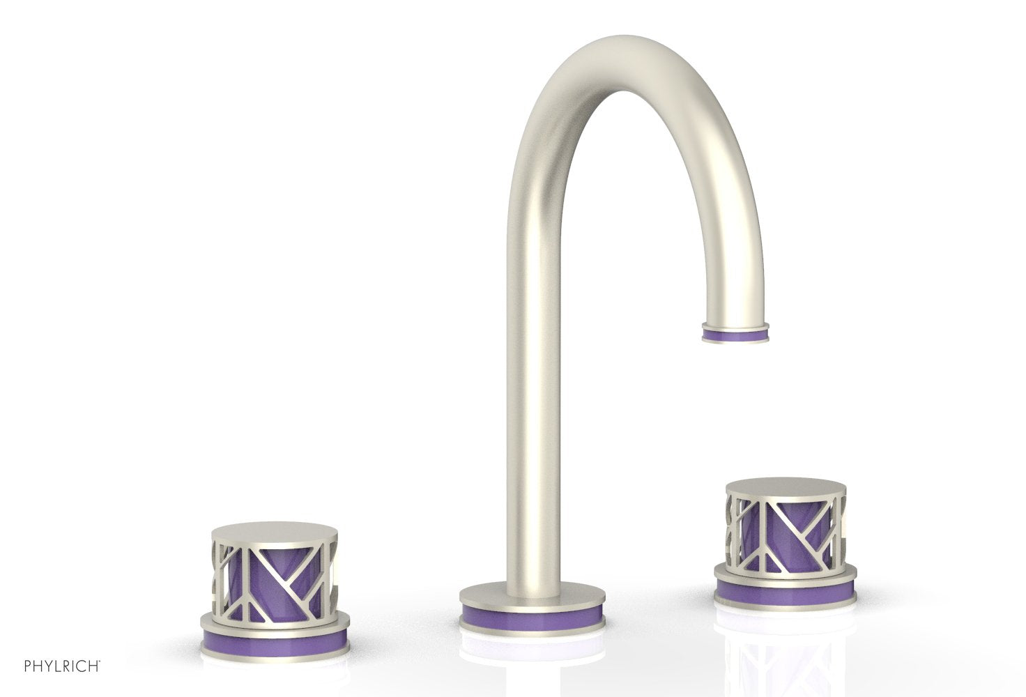 JOLIE Widespread Faucet - Round Handles with "Purple" Accents 222-01 — thumbnail 2