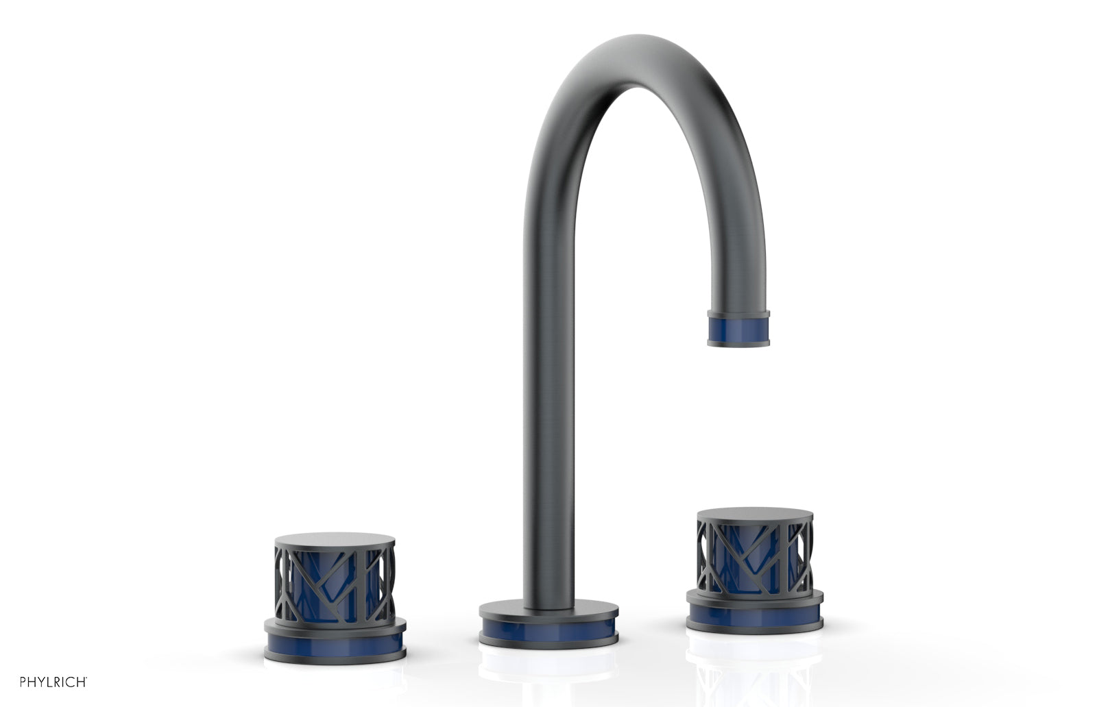 JOLIE Widespread Faucet - Round Handles with "Navy Blue" Accents 222-01 — image 1