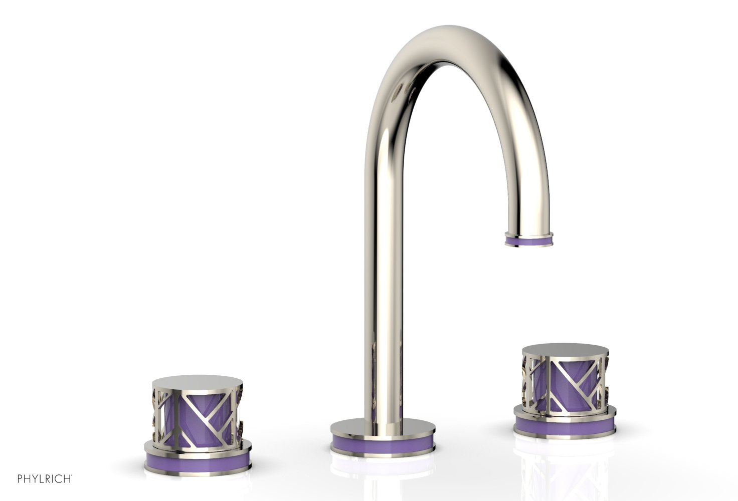 JOLIE Widespread Faucet - Round Handles with "Purple" Accents 222-01 — image 1