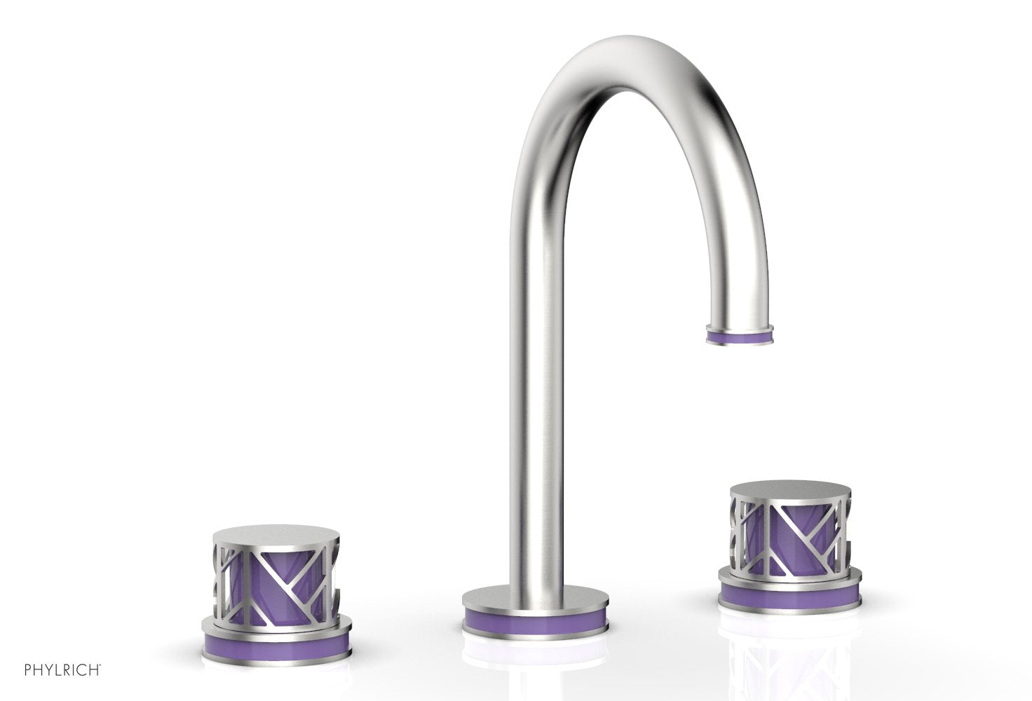 JOLIE Widespread Faucet - Round Handles with "Purple" Accents 222-01 — image 1