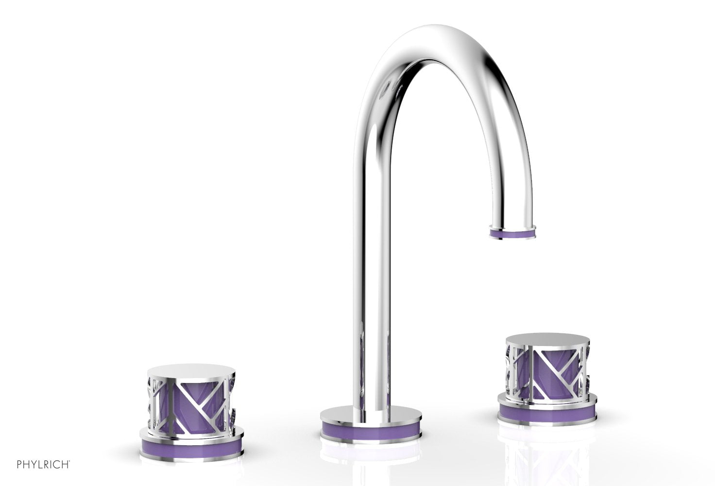 JOLIE Widespread Faucet - Round Handles with "Purple" Accents 222-01 — thumbnail 3