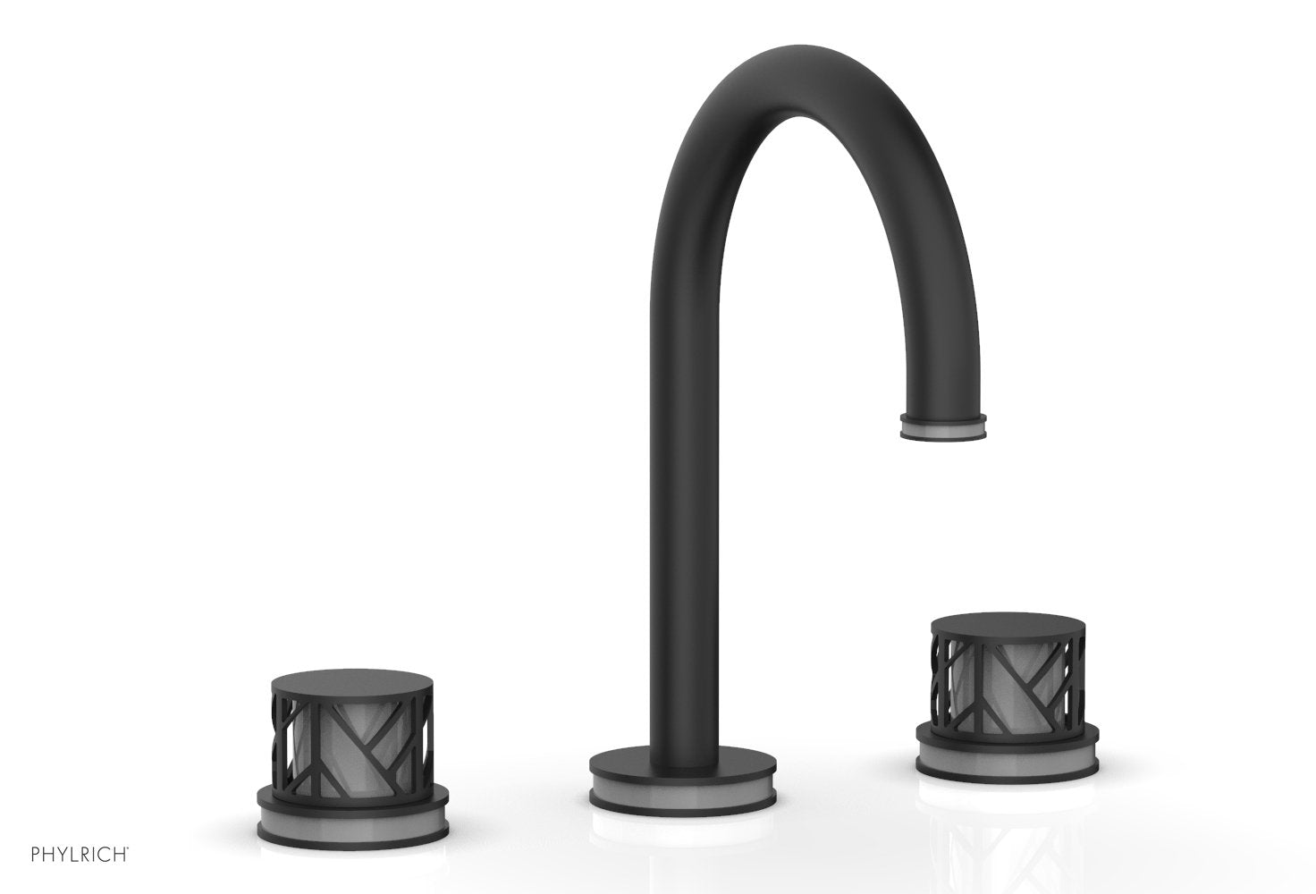 JOLIE Widespread Faucet - Round Handles with "Grey" Accents 222-01 — image 1