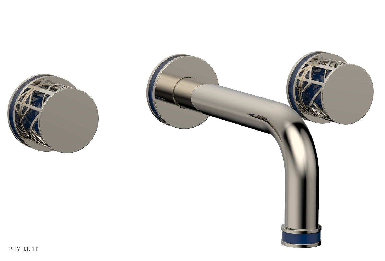 JOLIE Wall Lavatory Set - Round Handles with "Navy blue" Accents 222-11 — thumbnail 3