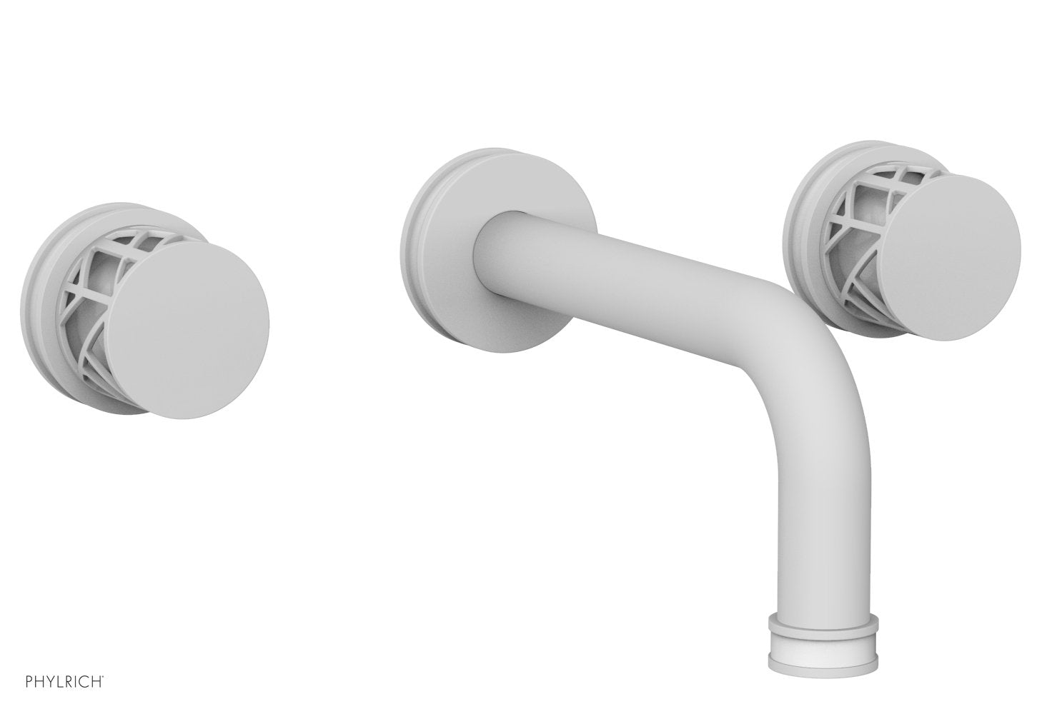 JOLIE Wall Lavatory Set - Round Handles with "White" Accents 222-11 — image 1