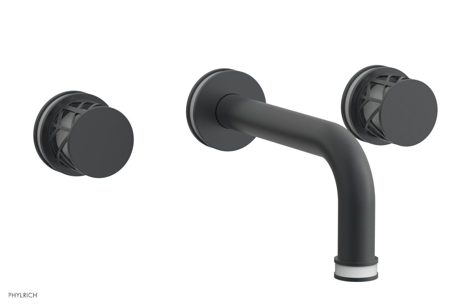 JOLIE Wall Lavatory Set - Round Handles with "White" Accents 222-11 — image 1