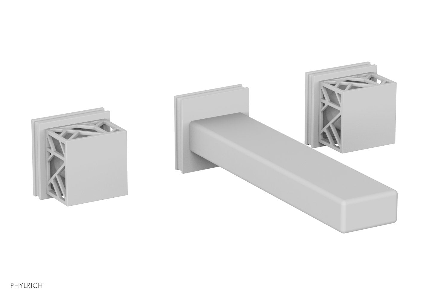JOLIE Wall Lavatory Set - Square Handles with "White" Accents 222-12 — image 1
