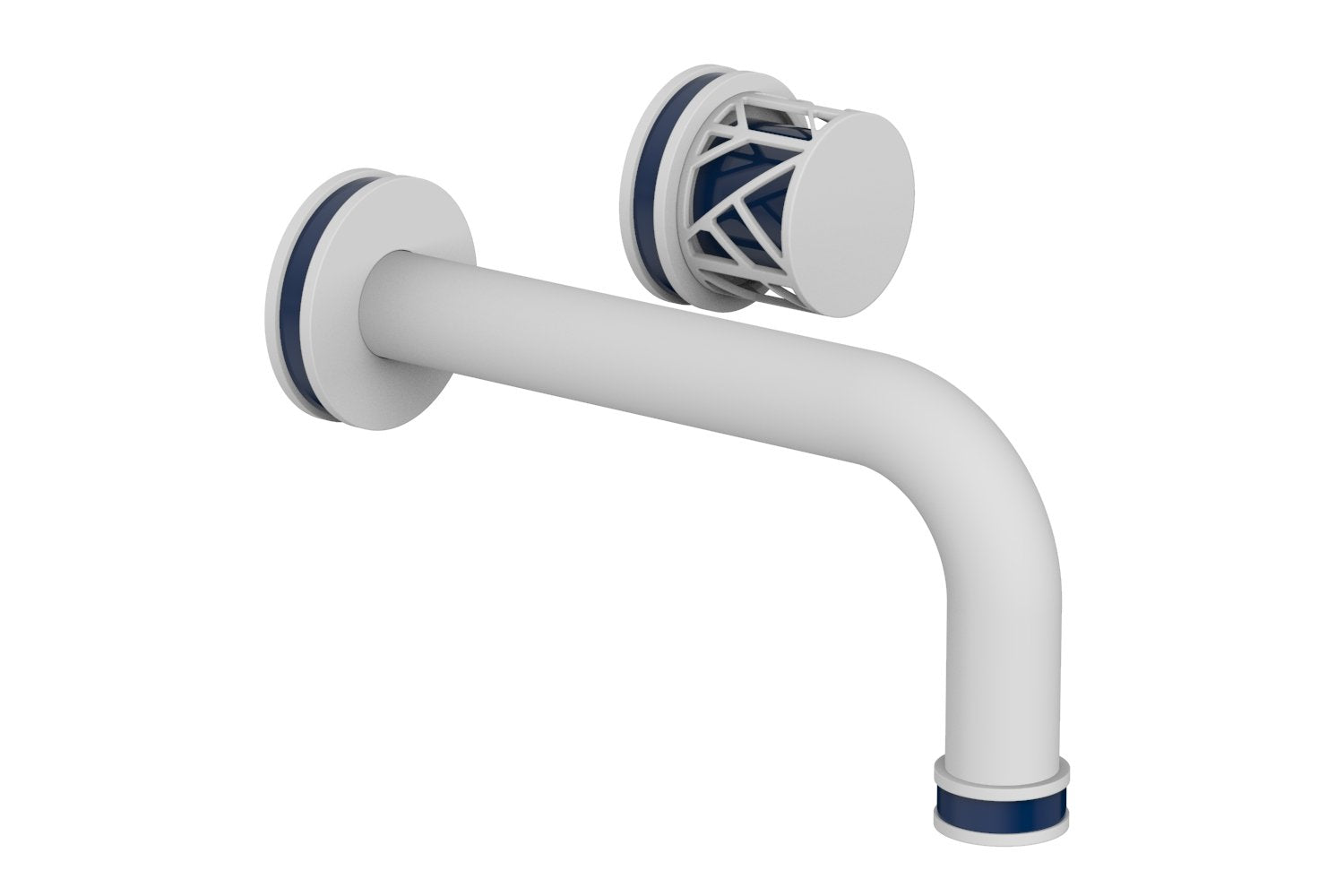 JOLIE Single Handle Wall Lavatory Set - Round Handle "Navy Blue" Accents 222-15 — image 1