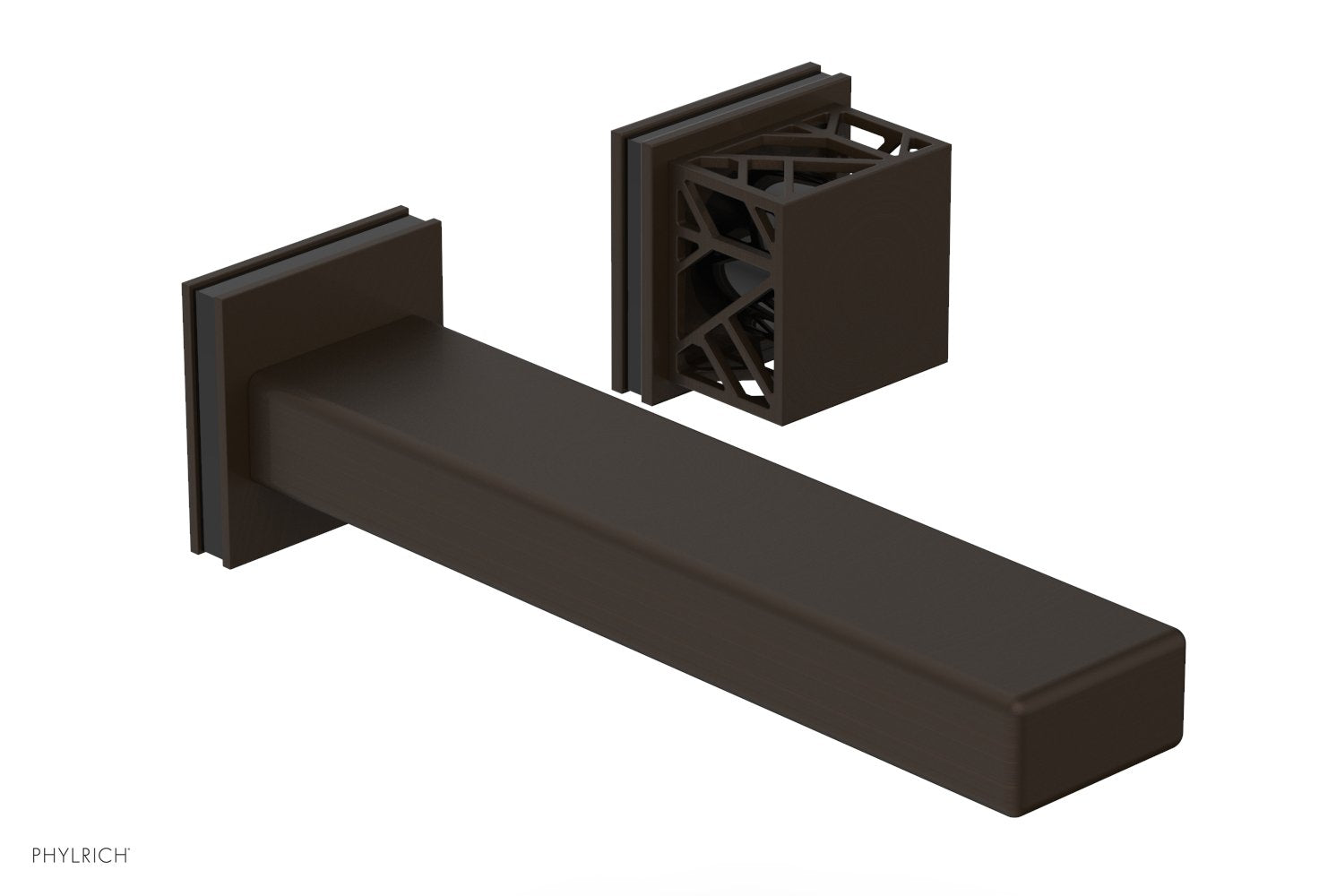 JOLIE Single Handle Wall Lavatory Set - Square Handle "Black" Accents 222-16