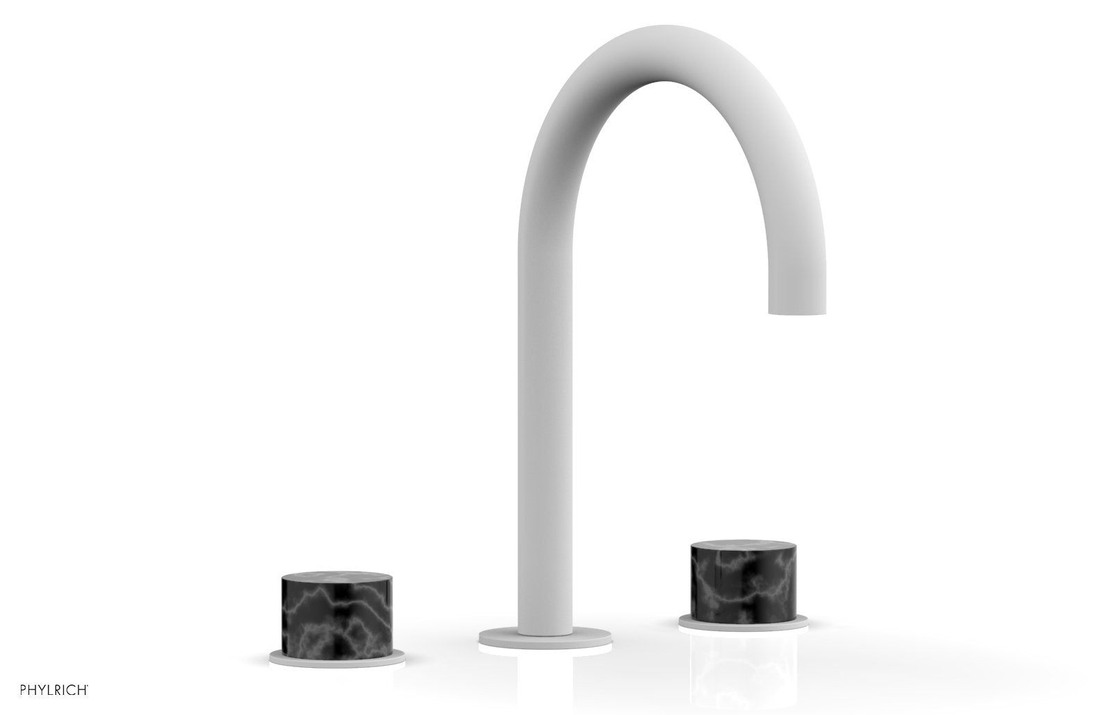 BASIC II Widespread Faucet -  Black Marble Handles 230-03 — image 1