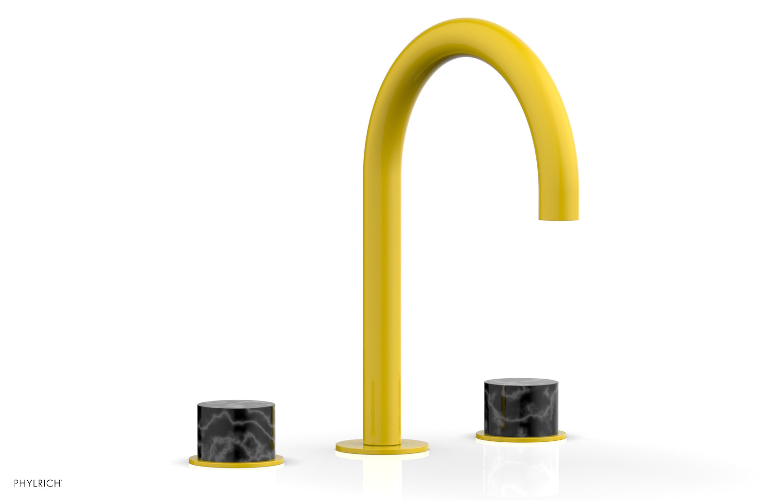 BASIC II Widespread Faucet -  Black Marble Handles 230-03