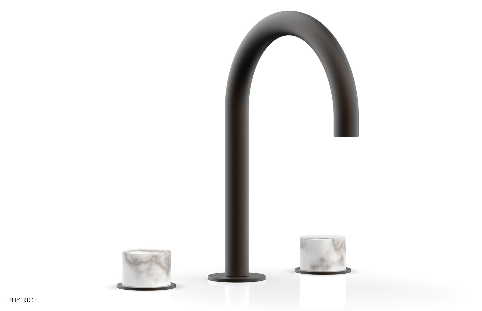 BASIC II Widespread Faucet - White Marble Handles 230-03 — image 1