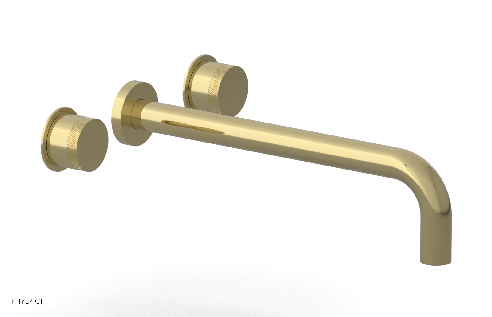 Basic II 12" Wall Lavatory Set - Knurled Handles 230-11-12