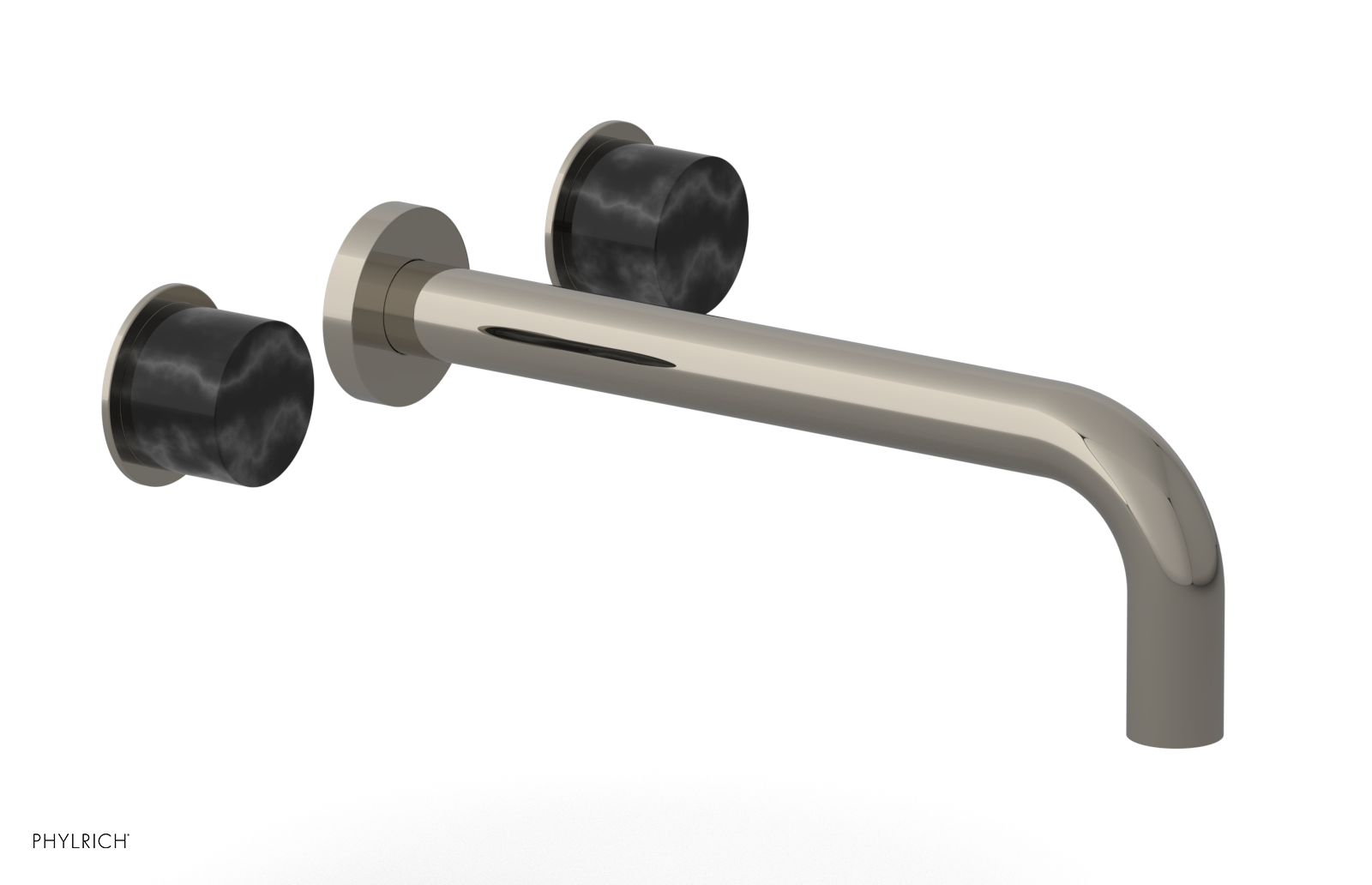 Basic II 10" Wall Lavatory Set - Black Marble Handles 230-13-10