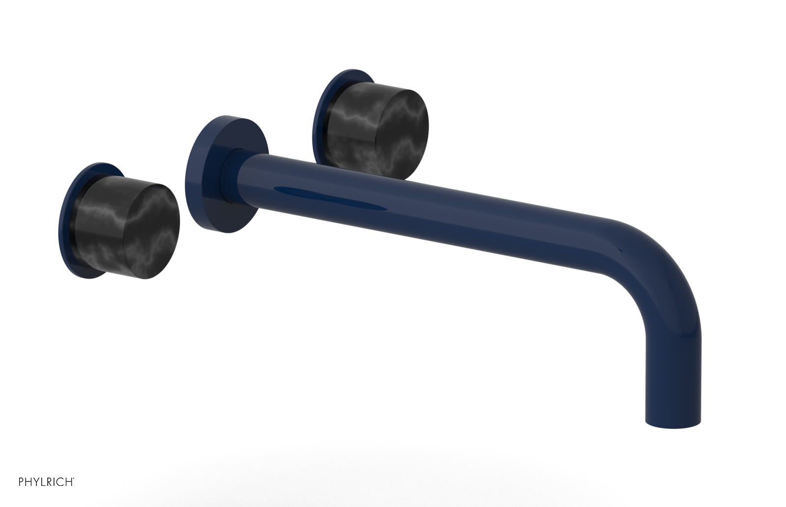 Basic II 10" Wall Lavatory Set - Black Marble Handles 230-13-10