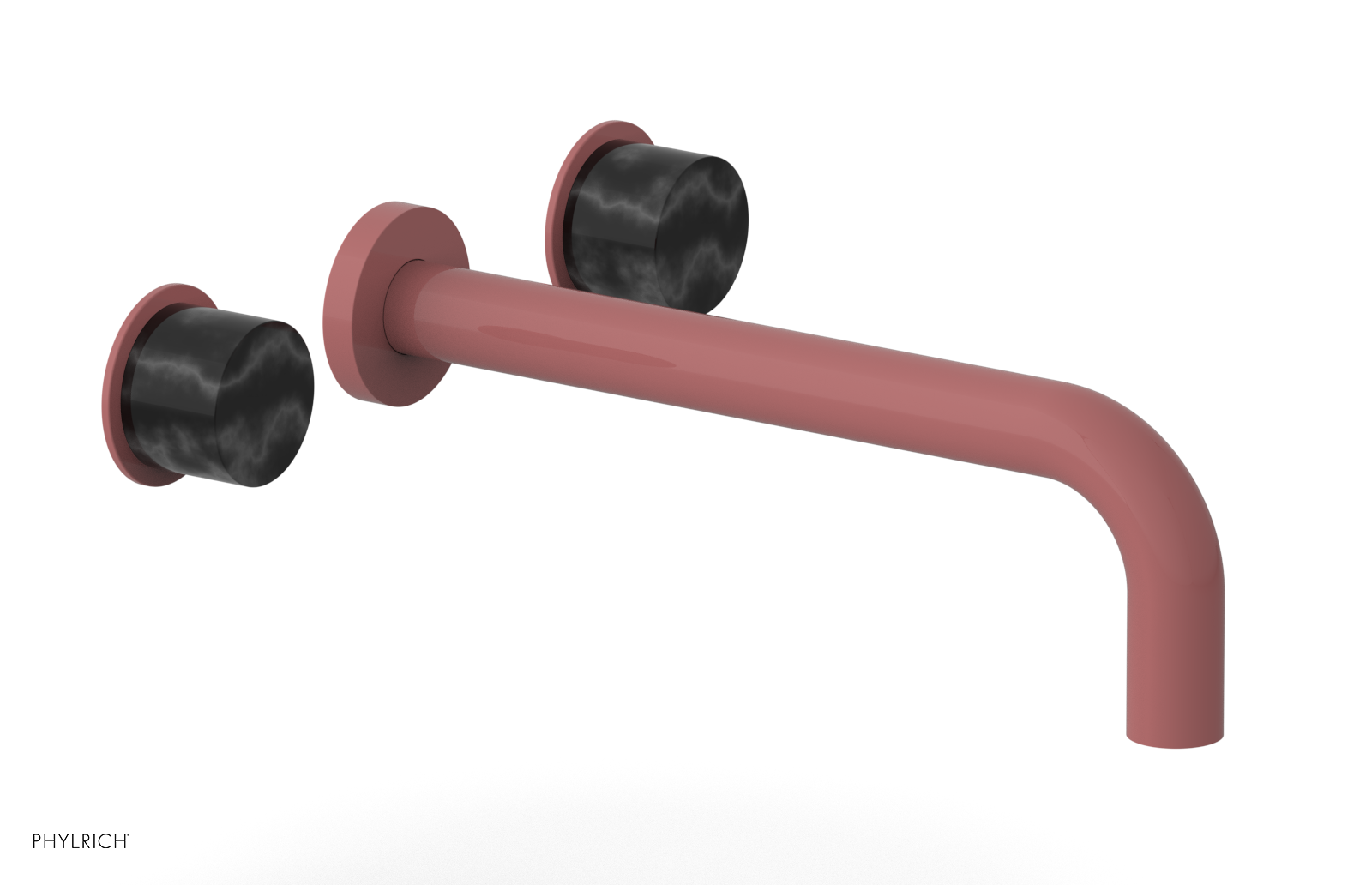 Basic II 10" Wall Lavatory Set - Black Marble Handles 230-13-10