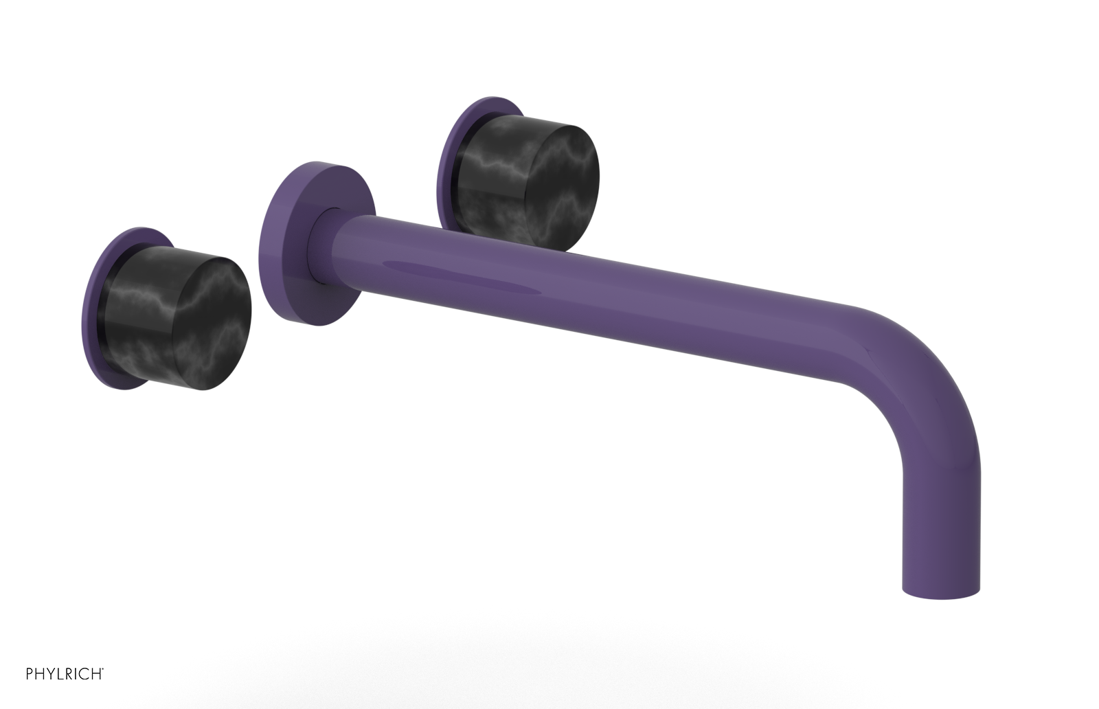 Basic II 10"  Wall Lavatory Set - Black Marble Handles 230-13-10 — image 1